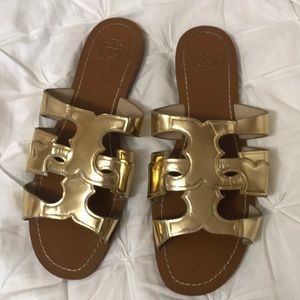 Gold Tory Burch sandals
